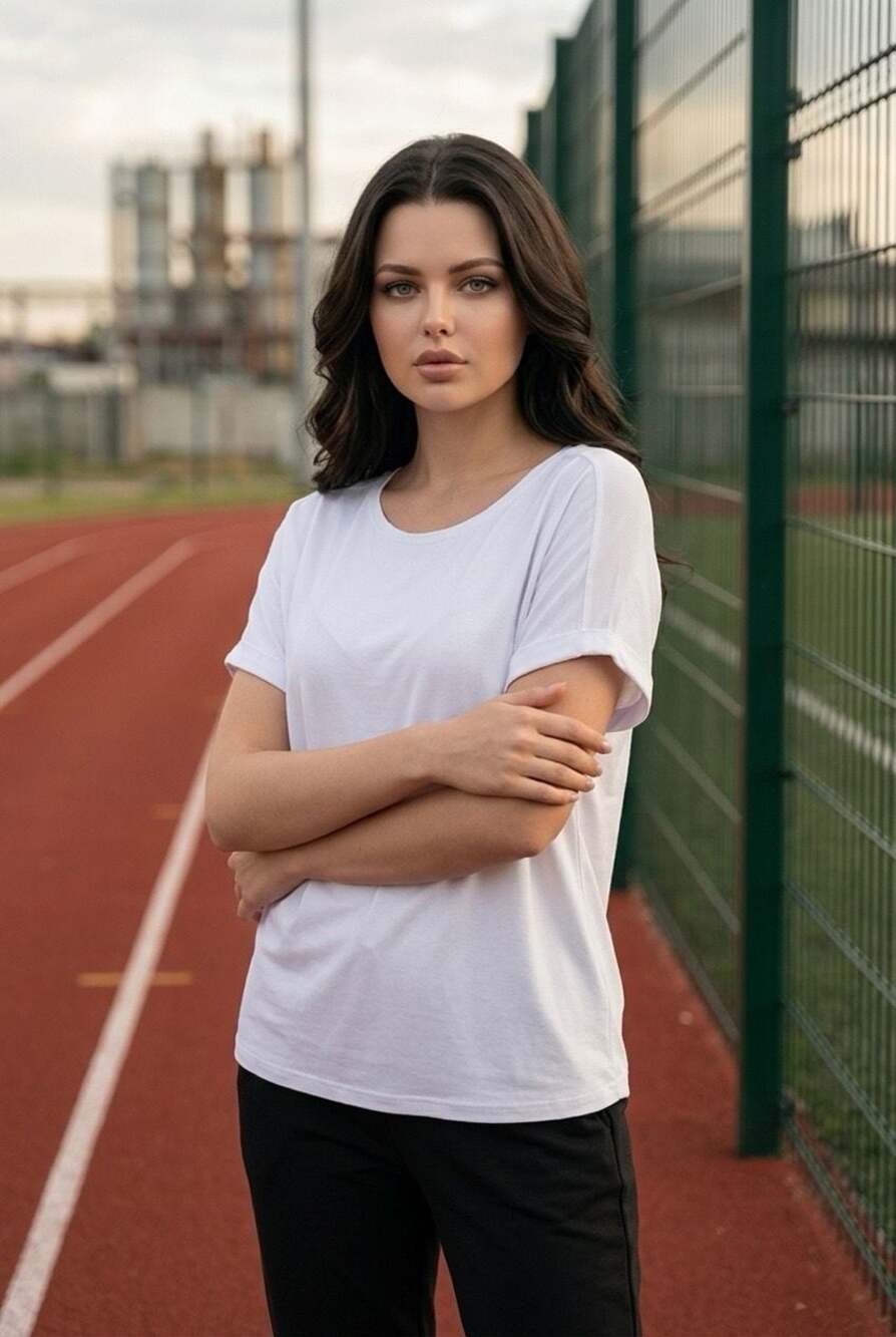 PIKO Envi Free Fashion White Oversized Short Sleeve T-Shirt Size L